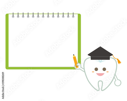 Tooth character illustration. Dentist . dental clinic　