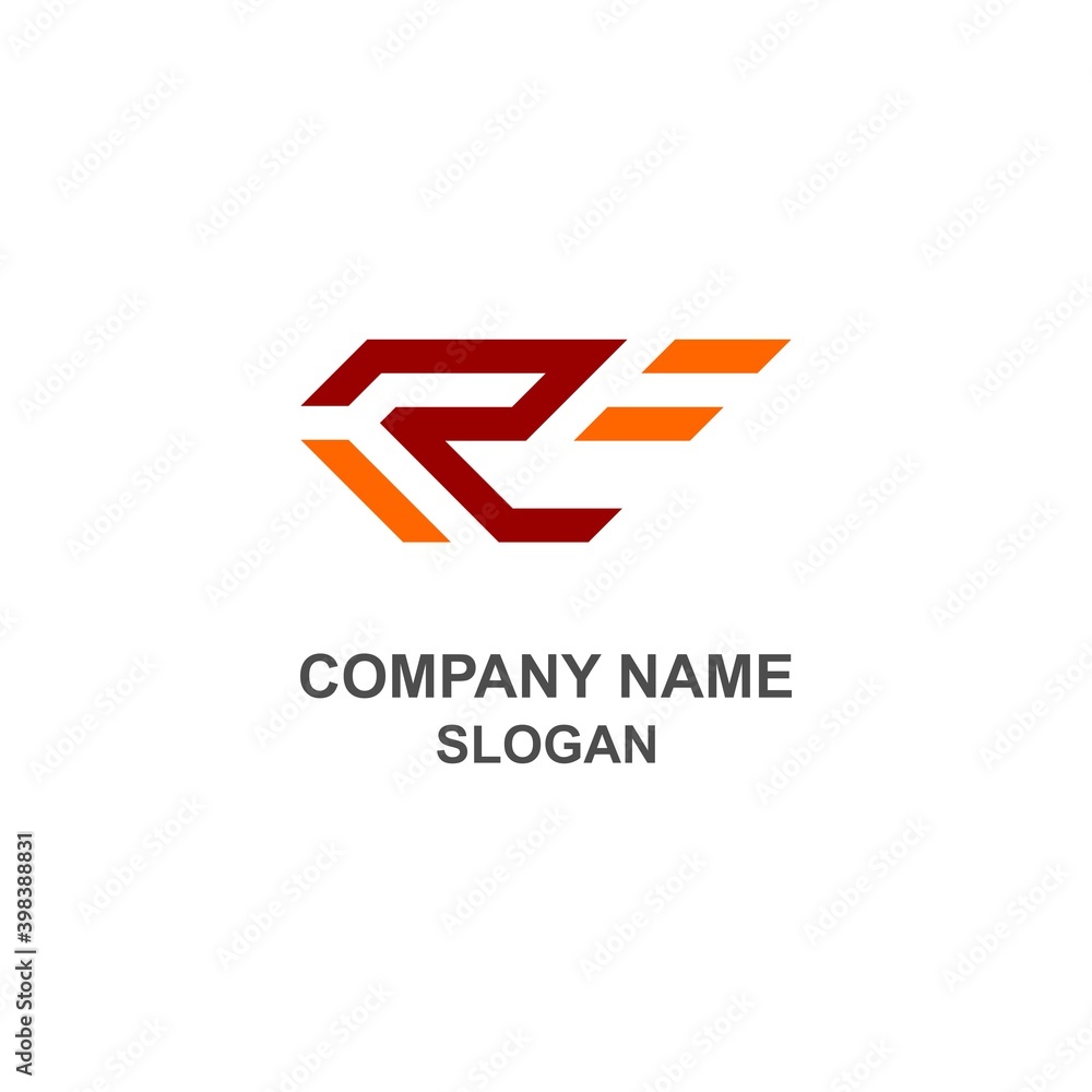 RE letter initial logo, simple and modern bold logo with unique shape. RE letter initial logo, simple and modern bold logo with unique shape.