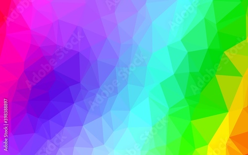 Light Multicolor, Rainbow vector abstract mosaic backdrop. Creative illustration in halftone style with gradient. Elegant pattern for a brand book.