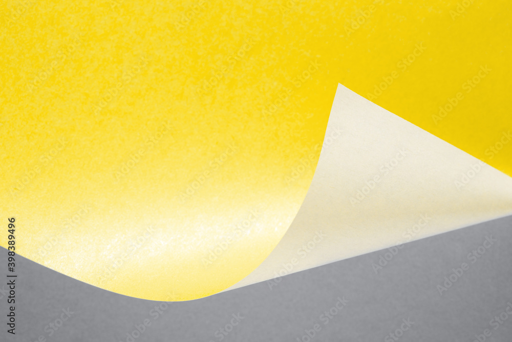 Illuminating yellow and Ultimate Gray curve paper abstract background for color of the year 2021 Illuminating yellow and Ultimate Gray curve paper abstract background for color of the year 2021