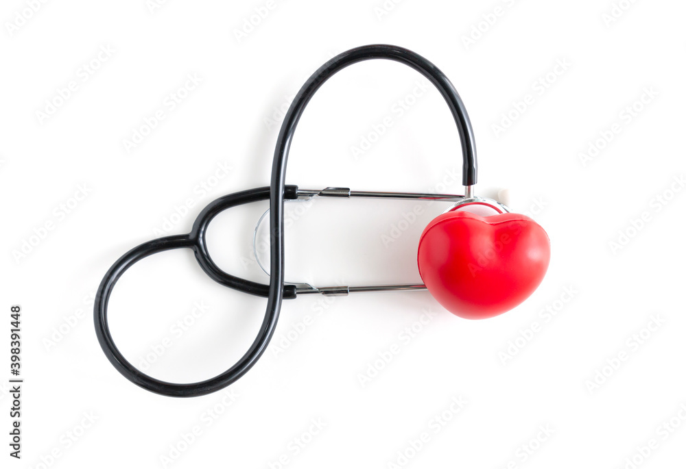 Red heart and a stethoscope on white background. Medical stethoscope and red heart on white background. Healthy Living Concept. Healthcare and Medicine concept. Red heart and a stethoscope on white background. Medical stethoscope and red heart on white background. Healthy Living Concept. Healthcare and Medicine concept.