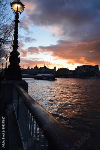 Sunset on the river Thames