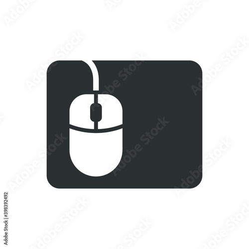Computer mouse and mouse pad icon
