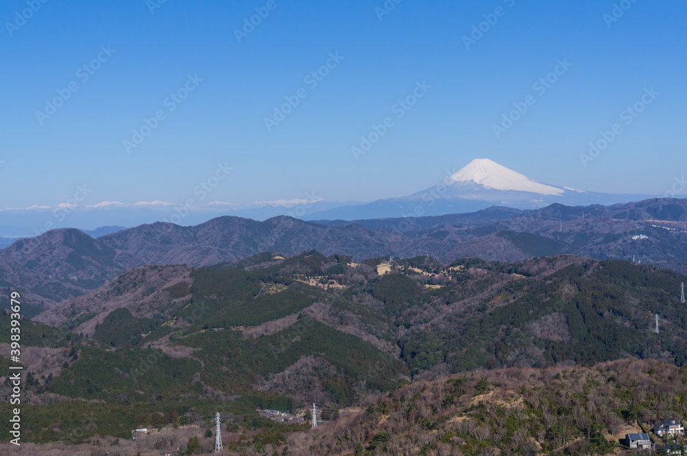 静岡県大室山から望む富士山 静岡県大室山から望む富士山