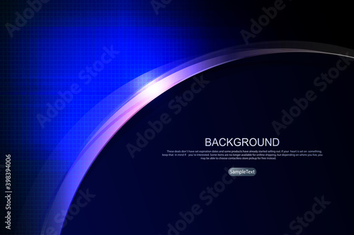Abstract dark blue tint texture design with round frame silhouette with edging and glitter