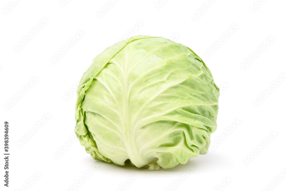 Fresh green cabbage isolated on white background. Clipping path. Fresh green cabbage isolated on white background. Clipping path.
