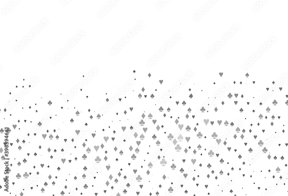 Light Silver, Gray vector cover with symbols of gamble.
