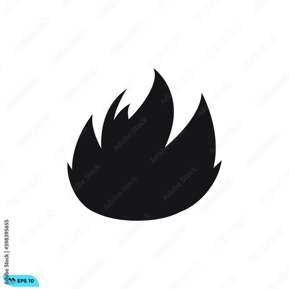 Icon vector graphic of fire, good for template Icon vector graphic of fire, good for template
