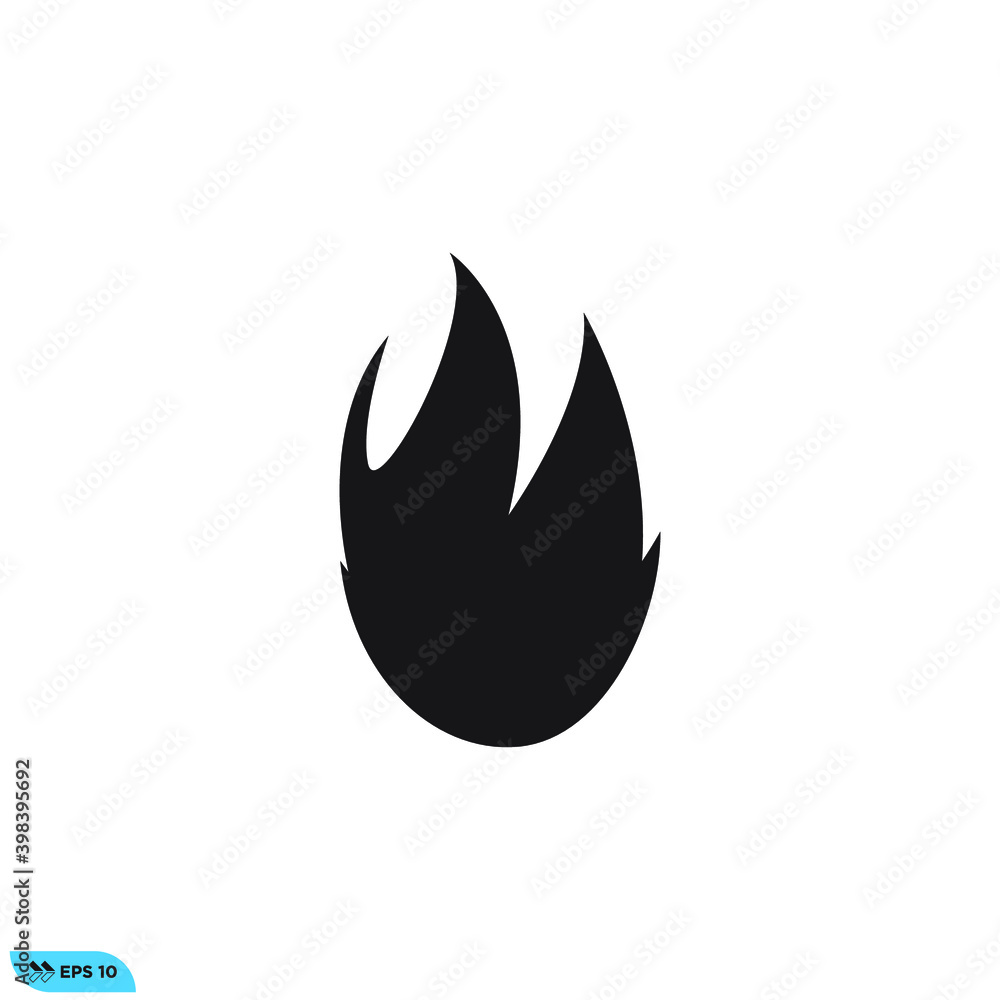 Icon vector graphic of fire, good for template Icon vector graphic of fire, good for template