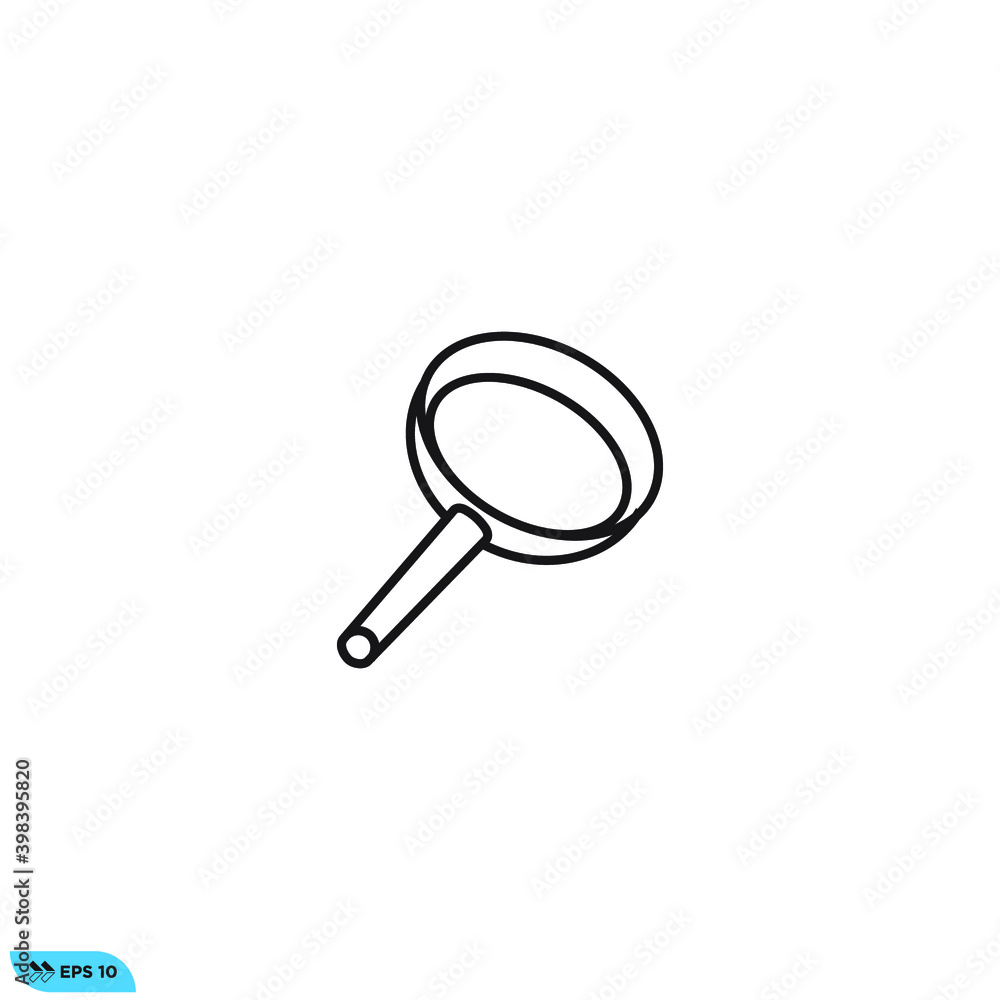 Icon vector graphic of pan cooking, good for template app etc Icon vector graphic of pan cooking, good for template app etc