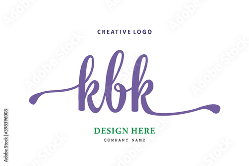 KBK lettering logo is simple, easy to understand and authoritative