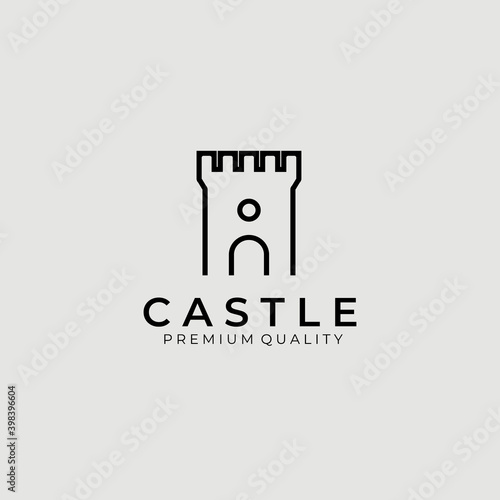 castle logo vector illustration design
