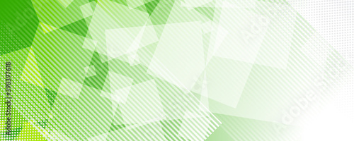 Abstract green and grey tech geometric banner design