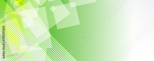 Abstract green and grey tech geometric banner design