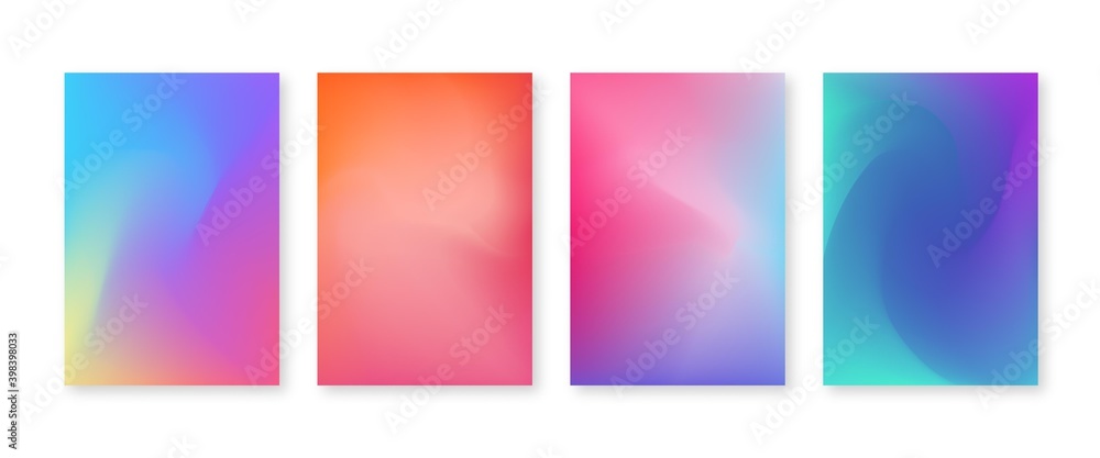 Abstract cover set with colorful gradient. Poster template