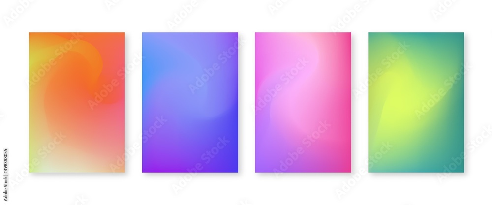 Abstract cover set with colorful gradient. Poster template Abstract cover set with colorful gradient. Poster template