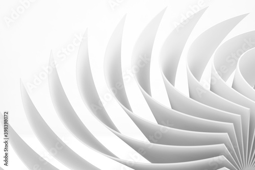 Fototapeta Naklejka Na Ścianę i Meble -  Abstract white cgi background, parametric 3d object
