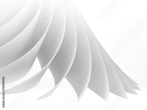 Abstract white cgi background, 3d rendering photo