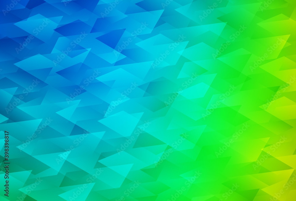 Obraz premium Light Blue, Green vector template with rhombus.