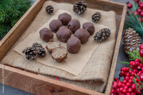 Delicious chocolate truffles 