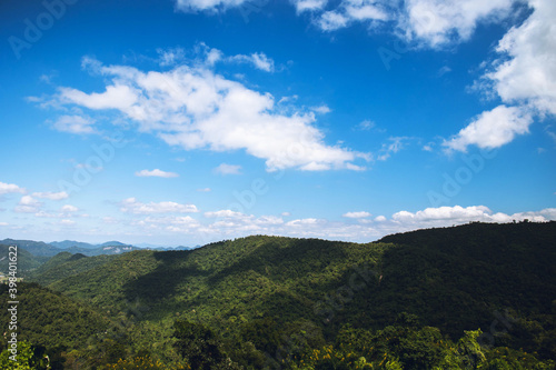 Nature beautiful blue sky view landscape in national park in Thailand