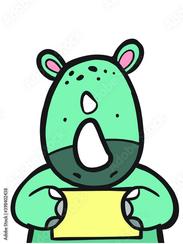 rhinoceros is a large, heavily built plant-eating mammal with one or two horns on the nose and thick folded skin, native to Africa and southern Asia.