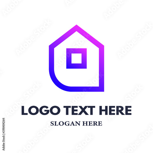 Logo of a residential house. Modern housing. Logo design vector. Apartment Logo. Flat. Real estate. Grand Mansion 