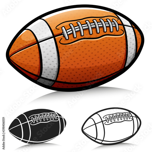 Vector american football ball cartoon