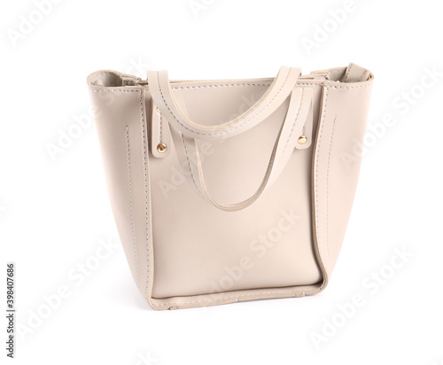 Stylish bag on white background