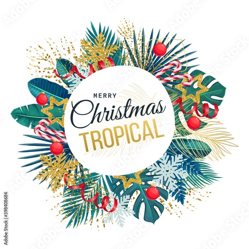 Christmas round banner