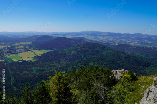 puy de dome Volcano panoramic chain mountain in french summer day © OceanProd
