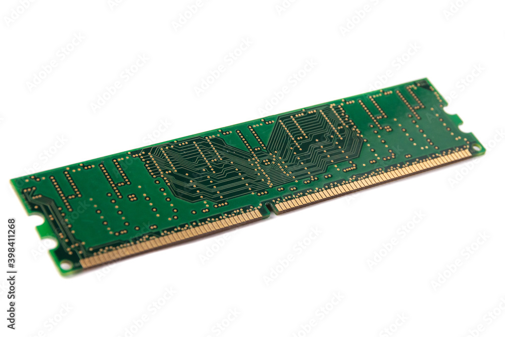 RAM for PC, isolated on white. Memory module RAM for PC, isolated on white. Memory module