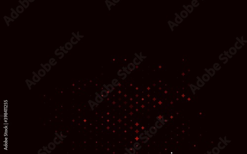 Light Red vector texture with beautiful stars. Decorative shining illustration with stars on abstract template. The pattern can be used for new year ad, booklets.