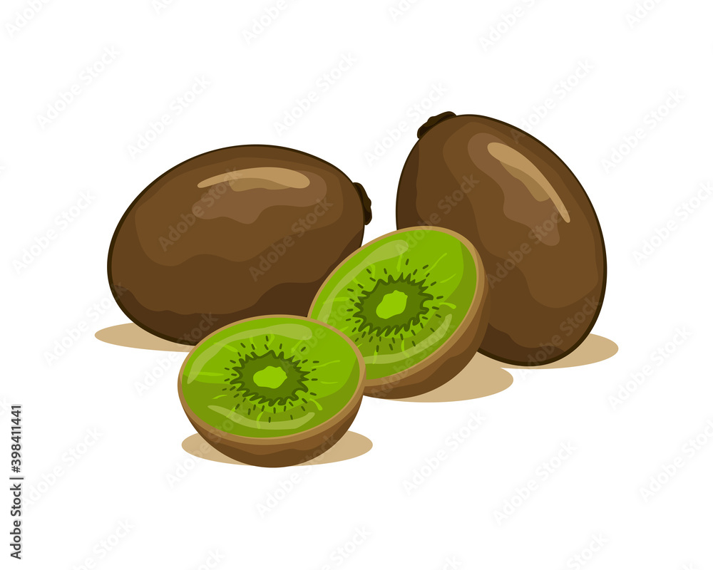Obraz premium Kiwi fruit vector design. Summer fruits for healthy lifestyle