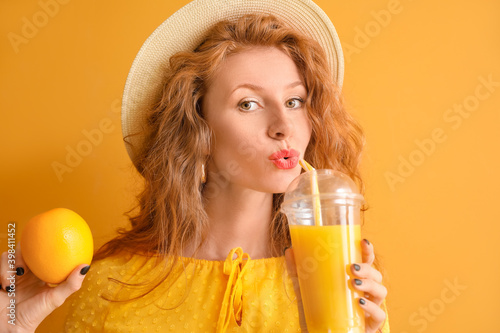 Beautiful young woman with ...