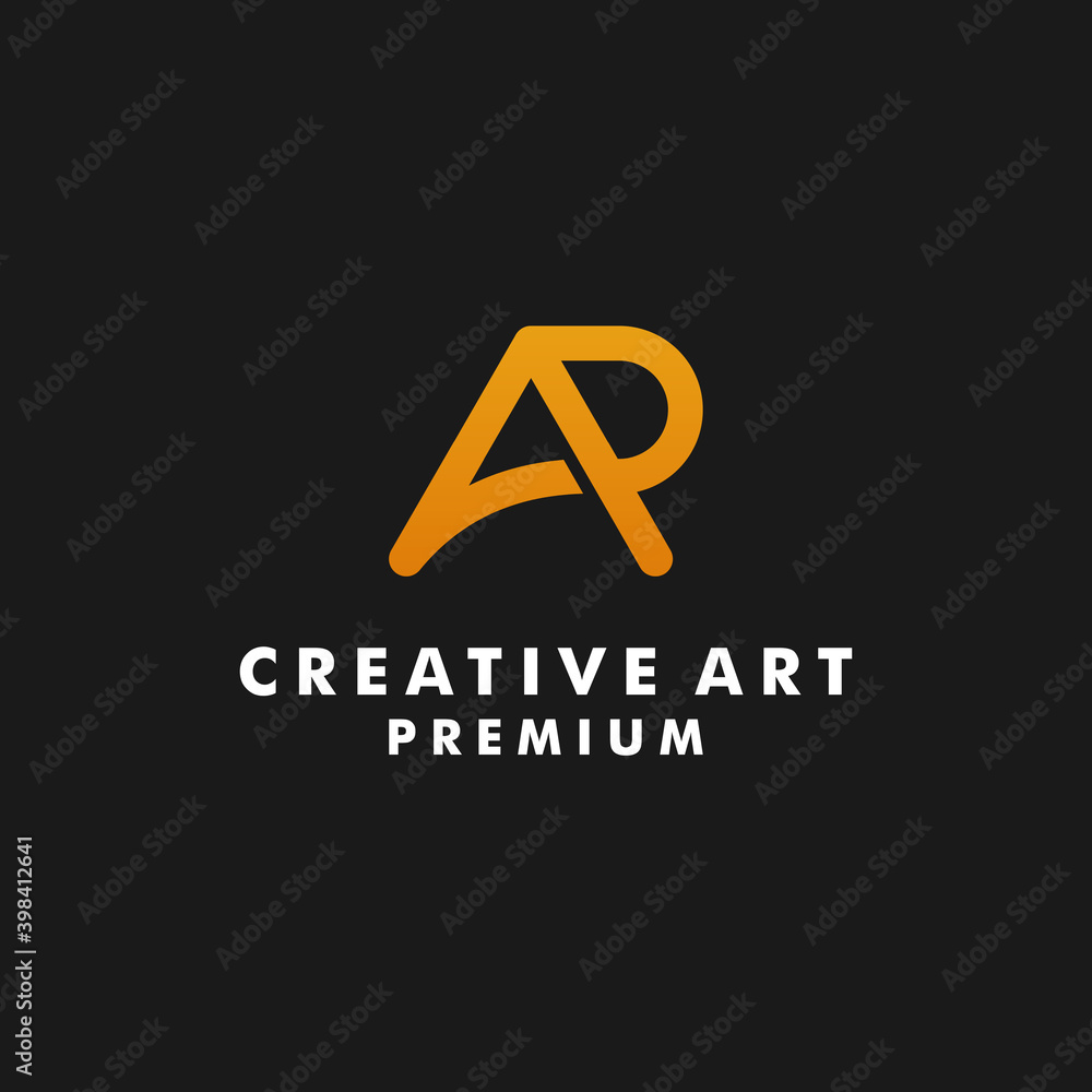 Letter AP logo design monogram vector Stock Vector | Adobe Stock