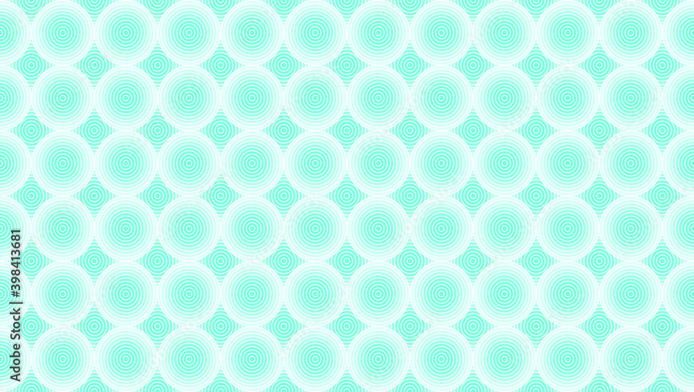 Vector Illustration of Geometric Pattern Design with Circle Motif In Light Blue Texture