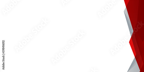 Dark red and grey triangle stripes abstract banner design. Geometric tech vector background