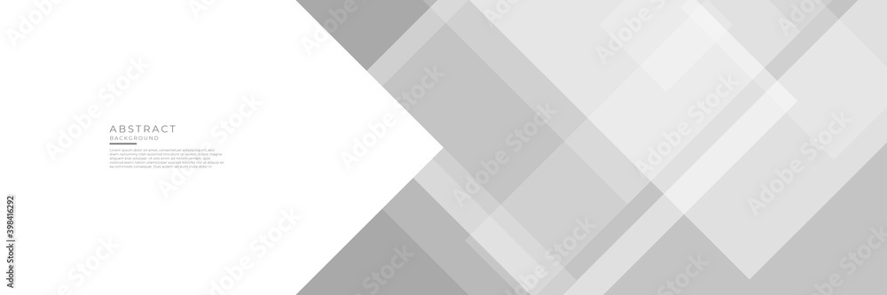 Modern white grey abstract web banner background creative design with square shape pattern Modern white grey abstract web banner background creative design with square shape pattern