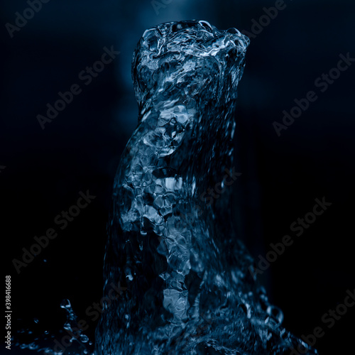 

running water splashing geyser fountain square medium format aqua 