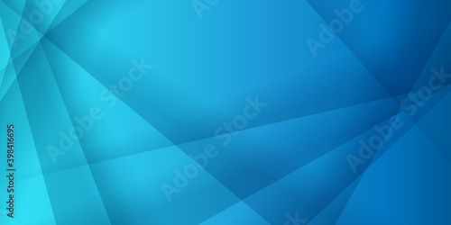 Blue abstract vector business long banner template. Business minimal background with line stripe frame