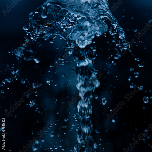  running water splashing geyser fountain square medium format aqua 