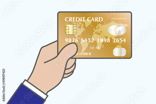 ゴールドのクレジットカード キャッシュレス決済 Gold Credit card & Cashless payment