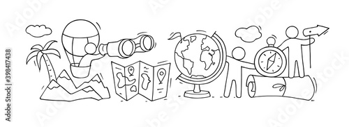geography class with working little people
