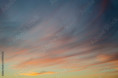 Fototapeta Naklejka Na Ścianę i Meble -  Colorful clouds on sunset on a summer day