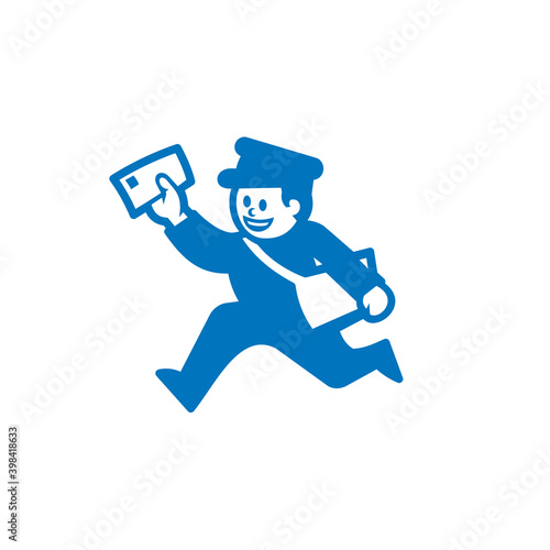 Happy Postman Vector