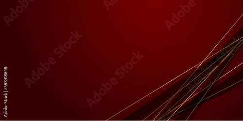 Black red and gold cloth background with golden line frame border