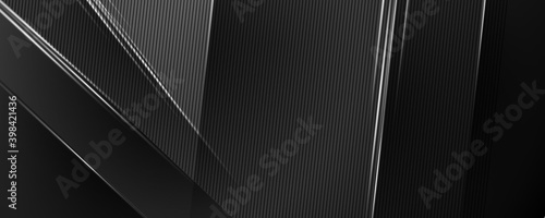 Black abstract background with dark concept and white light. Vector Illustration.