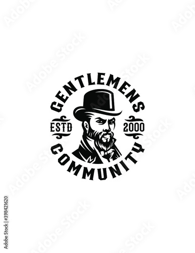 genltemen victorian label logo illustration