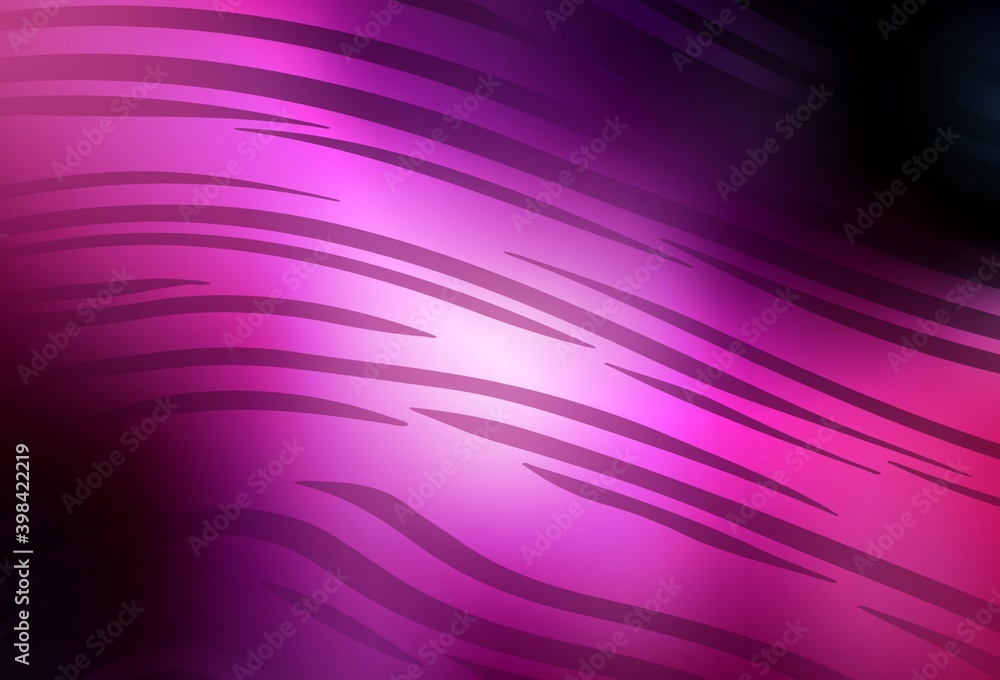 Obraz premium Dark Purple, Pink vector blurred template.